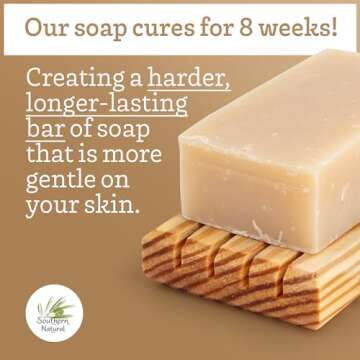 Southern Natural Goat Milk Soap Bar (Variety 3 Pack) Lavender, Southern Bell, Honey Almond - For Dry Sensitive Skin. Great For Face and Body. (Each Bar 4-4.5 oz)