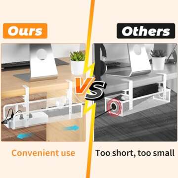 Under Desk Cable Management Tray for Home and Office