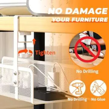 Under Desk Cable Management Tray for Home and Office