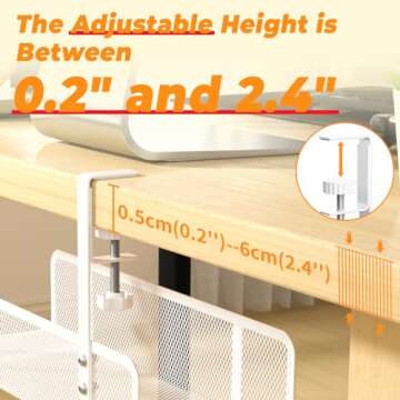 Under Desk Cable Management Tray for Home and Office