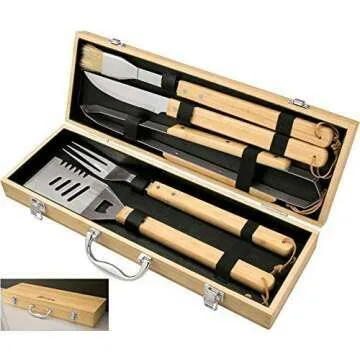 Engraved 5 Tool Personalized BBQ Grill Set