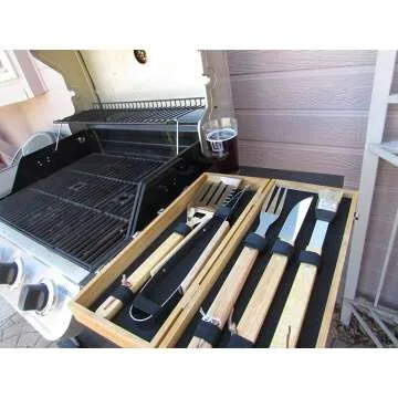 Engraved 5 Tool Personalized BBQ Grill Set