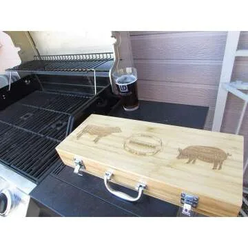 Engraved 5 Tool Personalized BBQ Grill Set