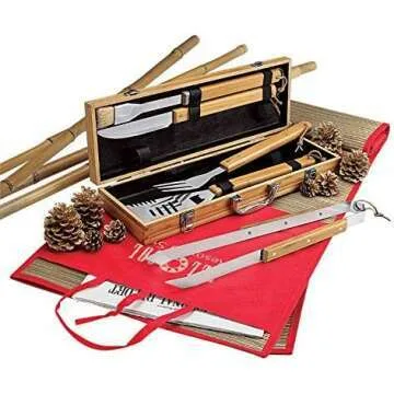 Engraved 5 Tool Personalized BBQ Grill Set