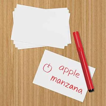 Amazon Basics Blank 1000 Index Cards, 500 Count (Pack of 2), White, 4'' x 6''