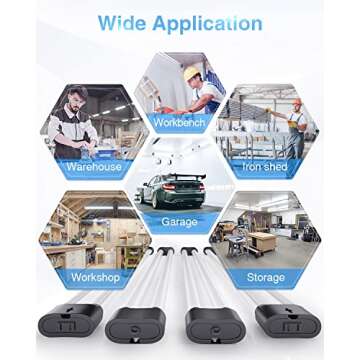 Bright 4FT Linkable LED Utility Shop Light - 4400 Lumens Efficiency