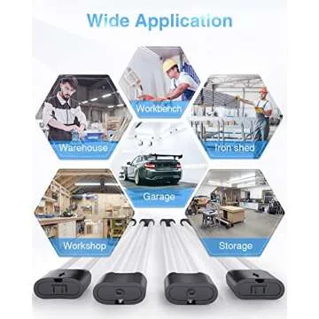 Bright 4FT Linkable LED Utility Shop Light - 4400 Lumens Efficiency