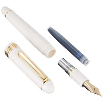 Platinum Fountain Pen #3776 Century (Extra Fine, Chenonceau White)