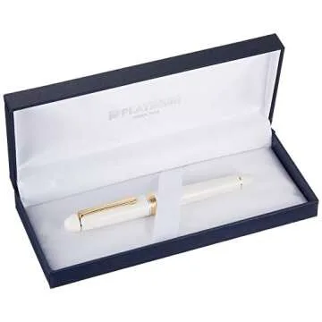 Platinum Fountain Pen #3776 Century (Extra Fine, Chenonceau White)