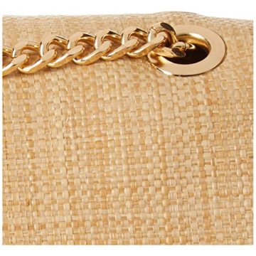 The Drop Women's Koko Chain Strap Flap Bag Raffia Chic Fashion