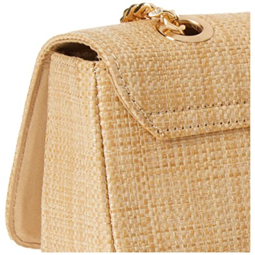 The Drop Women's Koko Chain Strap Flap Bag Raffia Chic Fashion
