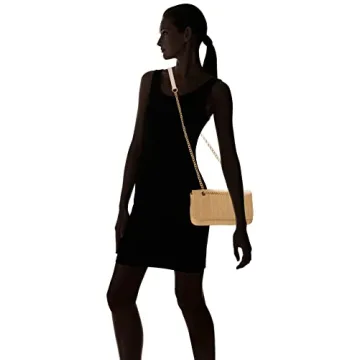 The Drop Women's Koko Chain Strap Flap Bag Raffia Chic Fashion