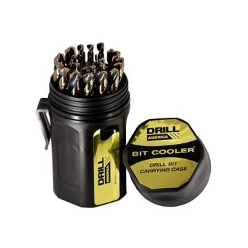 Drill America - KFD29J-PC 29 Piece Heavy Duty High Speed Steel Drill Bit Set with Black and Gold Fin...