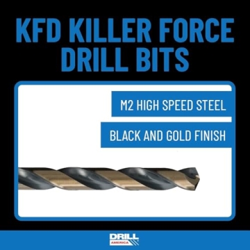 High-Speed Steel Drill Bit Set with Black and Gold Finish