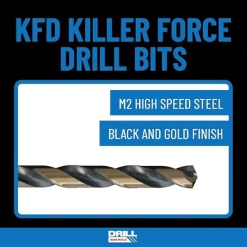 High-Speed Steel Drill Bit Set with Black and Gold Finish