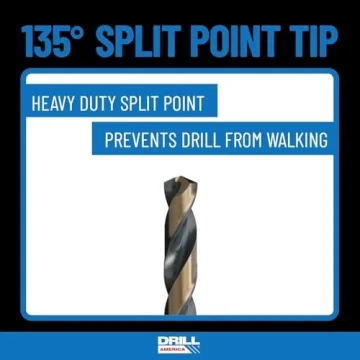 High-Speed Steel Drill Bit Set with Black and Gold Finish