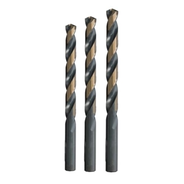 High-Speed Steel Drill Bit Set with Black and Gold Finish