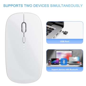 Wireless Ultra-Thin Mouse - Stylish & Rechargeable Design