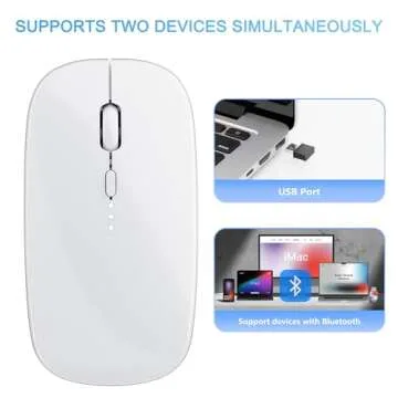 Wireless Ultra-Thin Mouse - Stylish & Rechargeable Design