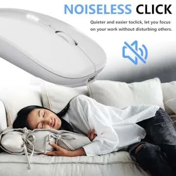 Wireless Ultra-Thin Mouse - Stylish & Rechargeable Design