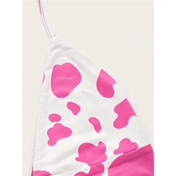 Stylish Verdusa Cow Print Halter Top for Summer Fun