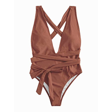 Lilosy Sexy Lace Up Plunge Neck Backless Bikini - Stunning Fit