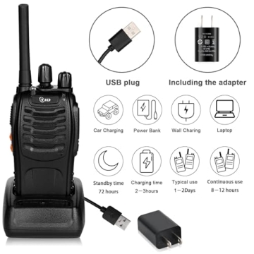 TIDRADIO TD-V2 Walkie Talkies for Long Range Communication