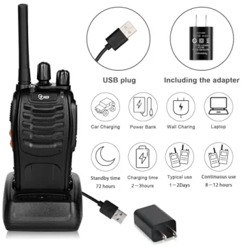 TIDRADIO TD-V2 Walkie Talkies for Long Range Communication