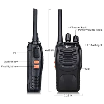 TIDRADIO TD-V2 Walkie Talkies for Long Range Communication