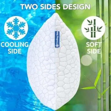 QUTOOL Shredded Memory Foam Cooling Pillow - Adjustable & Comfortable
