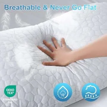 QUTOOL Cooling Gel Pillows for Hot Sleepers, Adjustable Comfort