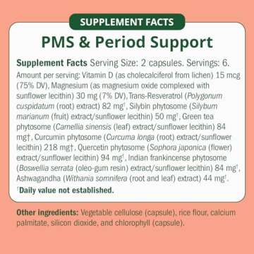 PMS & Period Relief - Natural Supplement for Cramps, Mood Swings & Bloating