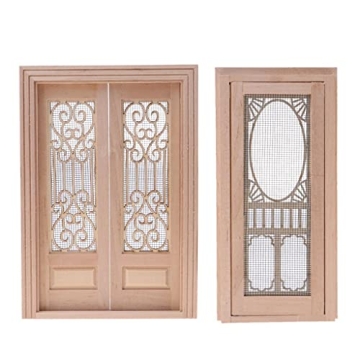 Homyl Miniature Wood Door for Dollhouses & DIY