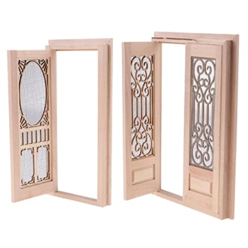 Homyl Miniature Wood Door for Dollhouses & DIY