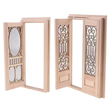 Homyl Miniature Wood Door for Dollhouses & DIY