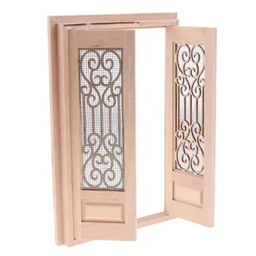 Homyl Miniature Wood Door for Dollhouses & DIY