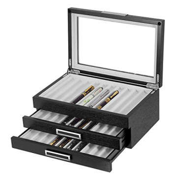Elegant 30 Pen Display Case by 4Less Co Premium Organizer