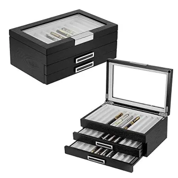 Elegant 30 Pen Display Case by 4Less Co Premium Organizer