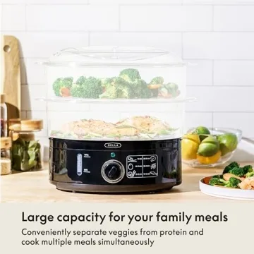 BELLA Electric Food Steamer for Healthy Cooking & Meal Prep