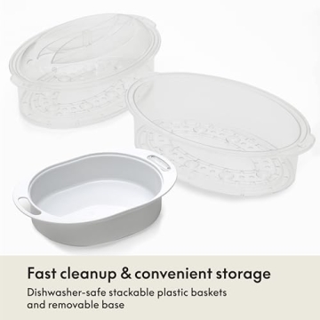 BELLA Electric Food Steamer for Healthy Cooking & Meal Prep