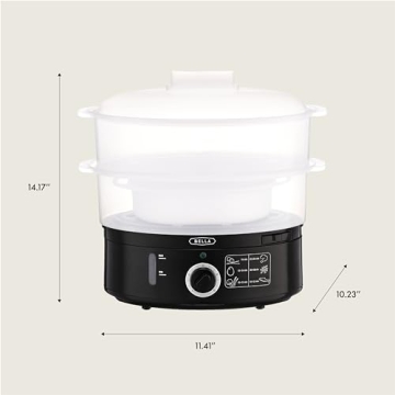BELLA Electric Food Steamer for Healthy Cooking & Meal Prep