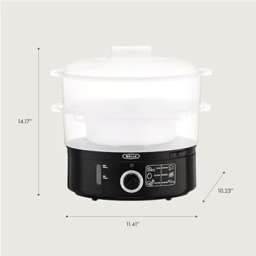 BELLA Electric Food Steamer for Healthy Cooking & Meal Prep