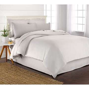 Organic Bamboo King Duvet Cover Set - Luxurious Cooling Comfort