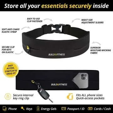 Comfortable Adjustable Running Belt for All Phones