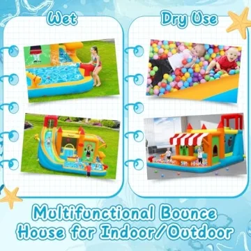 FBSPORT Inflatable Bounce House Water Slide for Kids