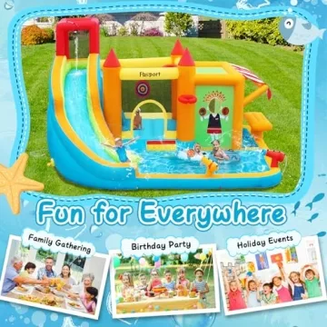 FBSPORT Inflatable Bounce House Water Slide for Kids