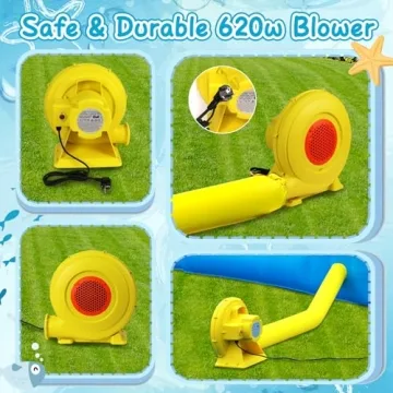 FBSPORT Inflatable Bounce House Water Slide for Kids