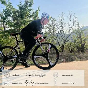 EUROBIKE 21 Speed Road Bike with Disc Brakes