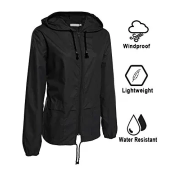 AVOOGUE Lightweight Waterproof Raincoat for Women  - Stylish & Packable