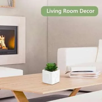WOODWORD Unique Fake Succulents for Home & Office Decor
